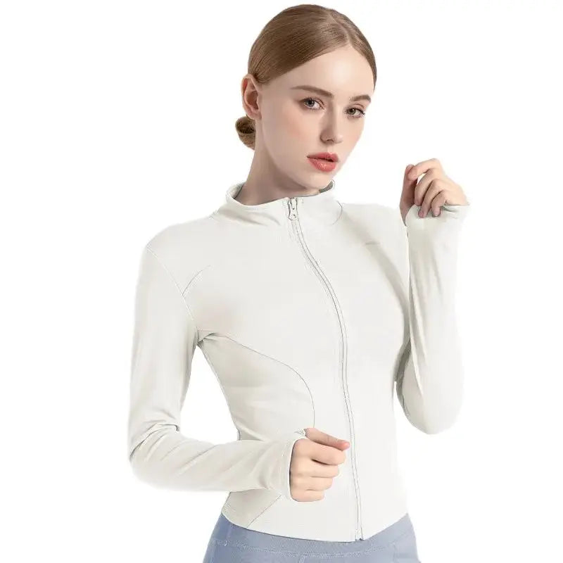 Jackets for Women Fit Coat Women Women Jacket Zippers Casual Wear Long Sleeve Tight Yoga Clothing Slimming Yoga Sports Jacket